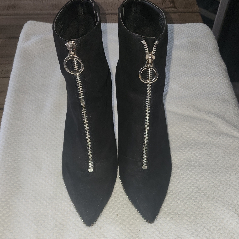 Bar III Black Ankle Booties with Zipper